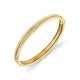 MICHAEL M Bracelets 14K Yellow Gold / Medium Tetra Pavé Bangle BR395