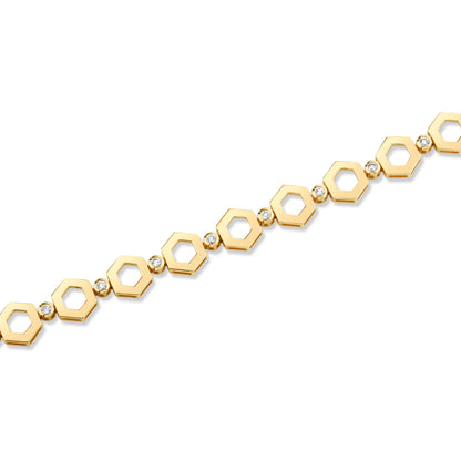 Plain Hex Infinity Bracelet