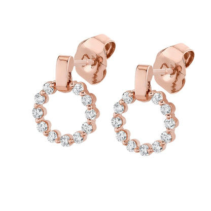 MICHAEL M Earrings 14K Rose Gold Cloud Single Drop Earrings ER386-M