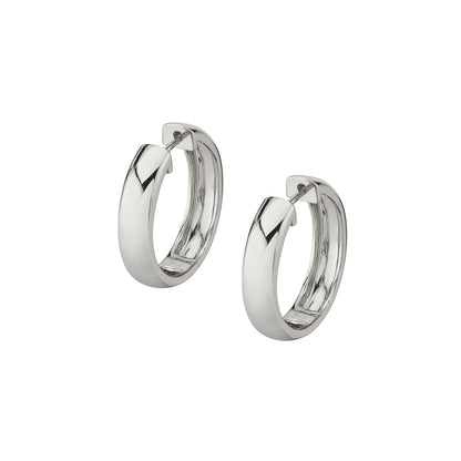 MICHAEL M Earrings 14K White Gold Orb 4mm Huggies ER443WG