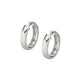 MICHAEL M Earrings 14K White Gold Orb 4mm Huggies ER443WG