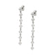 MICHAEL M Earrings 14K White Gold Princess Bezel Tennis Earrings ER415WG