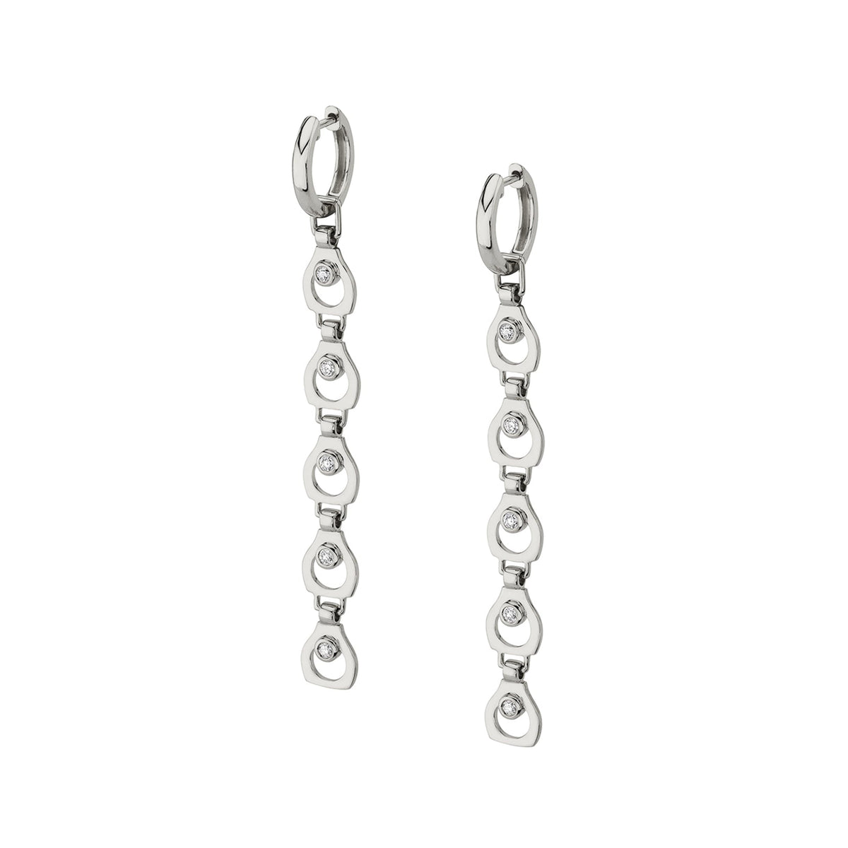 MICHAEL M Earrings 14K White Gold Signature Drop Earrings ER433WG