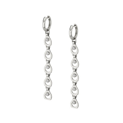 MICHAEL M Earrings 14K White Gold Signature Drop Earrings ER433WG