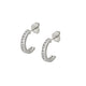MICHAEL M Earrings 14K White Gold Stella Huggies ER446-14KWG