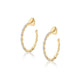 MICHAEL M Earrings 14K Yellow Gold Cloud Alternating Hoops ER392YG