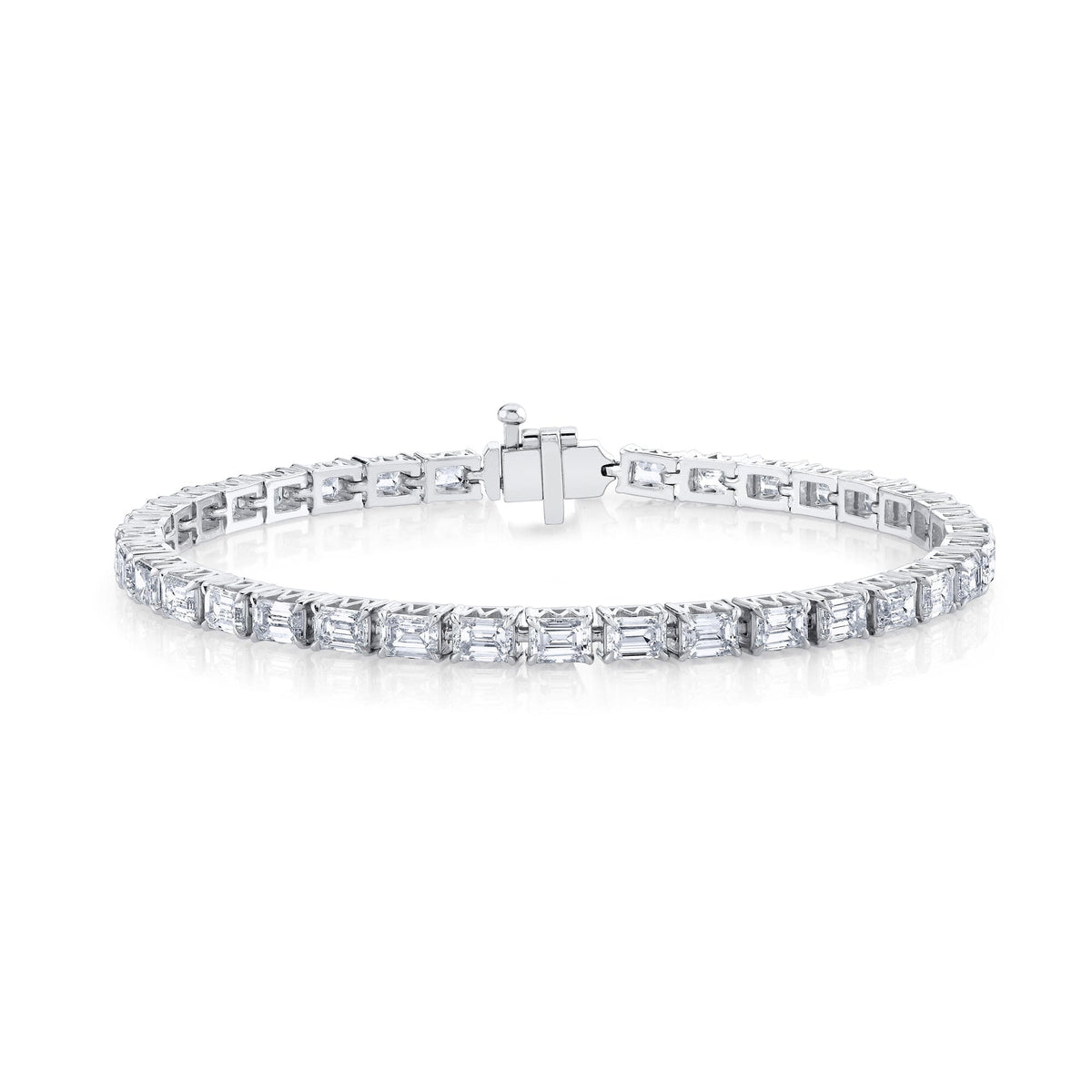MICHAEL M Earrings 18K White Gold Meksian Emerald Bracelet Petite BR601M