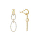 Cloud Oval Drop Earrings