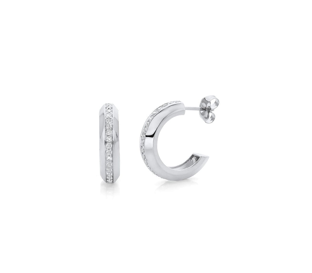 MICHAEL M Earrings Large Pavé Luxe Link Hoops