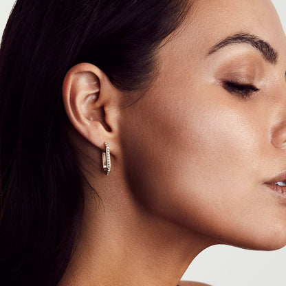 Pavé Link Hoops