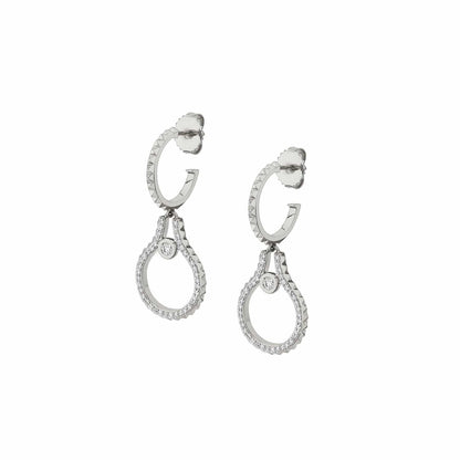 Pavé Mini Signature MM Tetra Earring