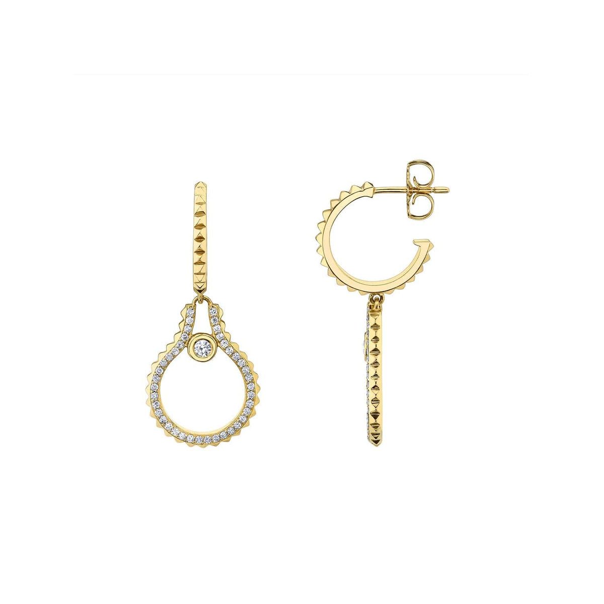 Pavé Mini Signature MM Tetra Earring