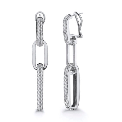 MICHAEL M Earrings Triple Luxe Link Drop Earrings