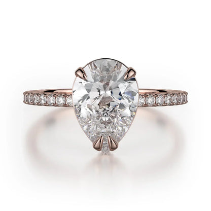 MICHAEL M Engagement Rings 18K Rose Gold Crown R715-2PR R715-2PRRG
