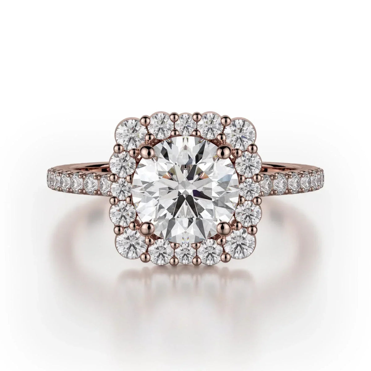MICHAEL M Engagement Rings 18K Rose Gold Defined R784-2 R784-2RG