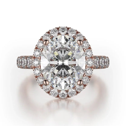 MICHAEL M Engagement Rings 18K Rose Gold Europa R320L-3-OV R320L-3-OV-RG