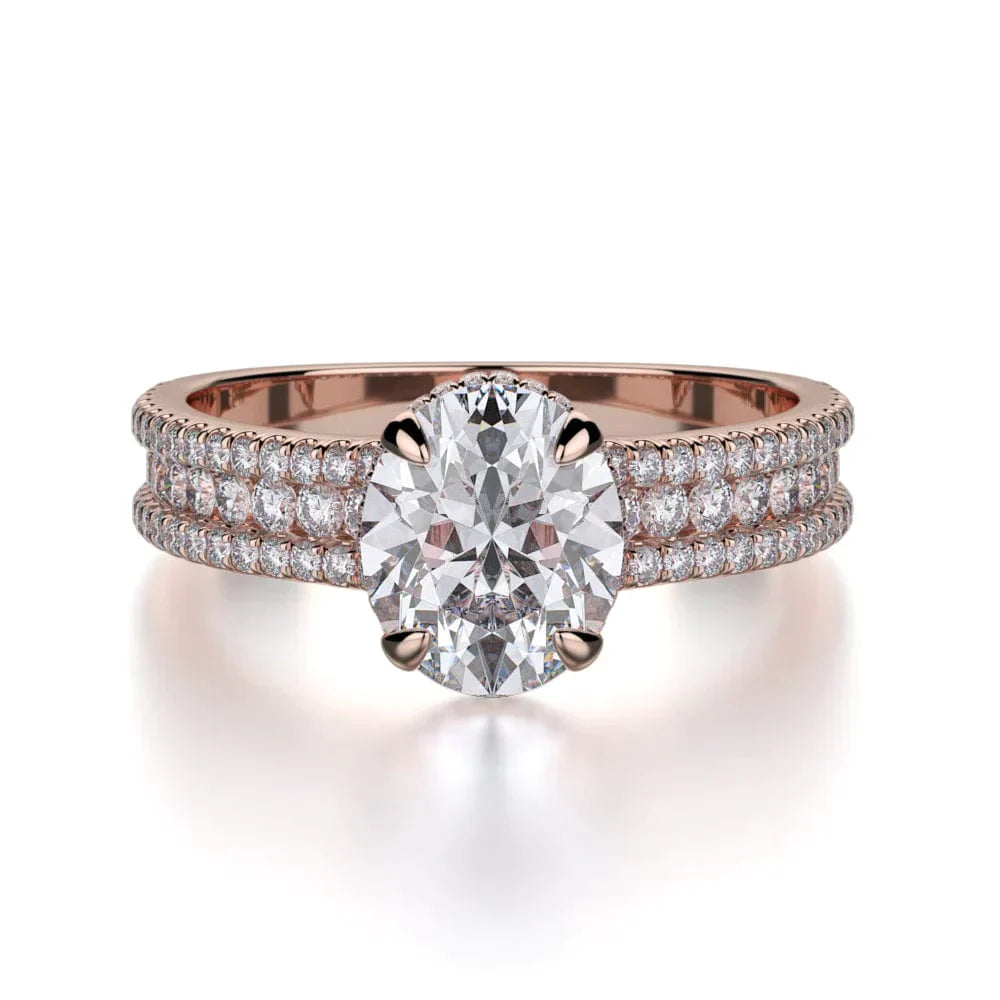 MICHAEL M Engagement Rings 18K Rose Gold Europa R717-2 R717-2RG