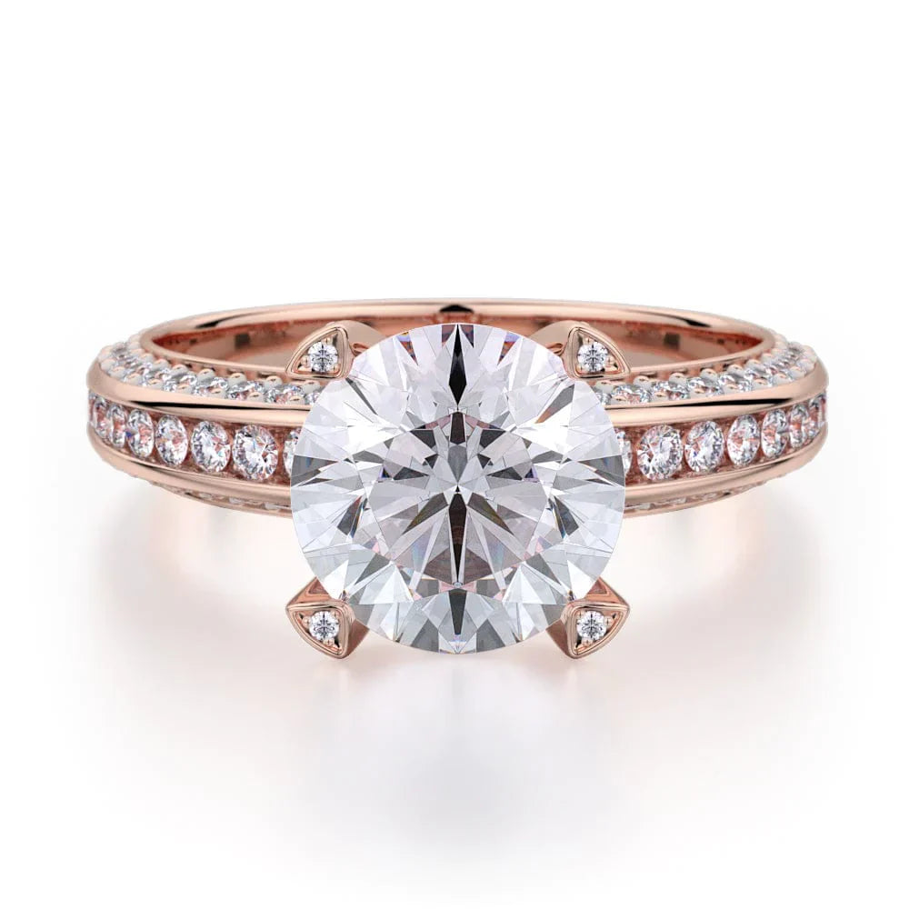 MICHAEL M Engagement Rings 18K Rose Gold Love R457-2 R457-2RG