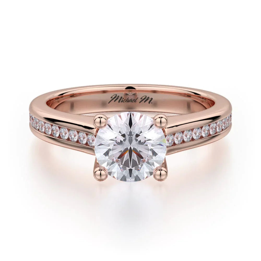 MICHAEL M Engagement Rings 18K Rose Gold Love R461S-1 R461S-1RG