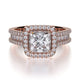 MICHAEL M Engagement Rings 18K Rose Gold Princess R466-2 R466-2RG