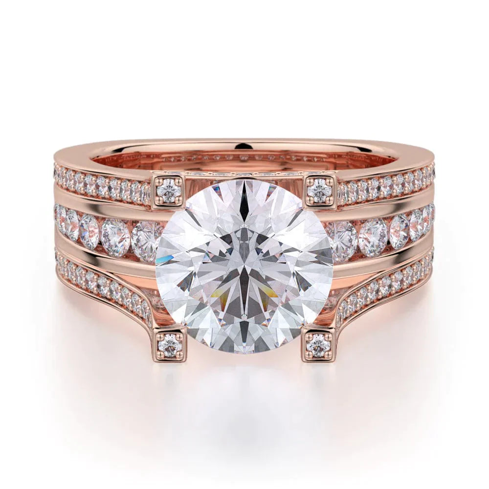 MICHAEL M Engagement Rings 18K Rose Gold Stella R410-2 R410-2RG