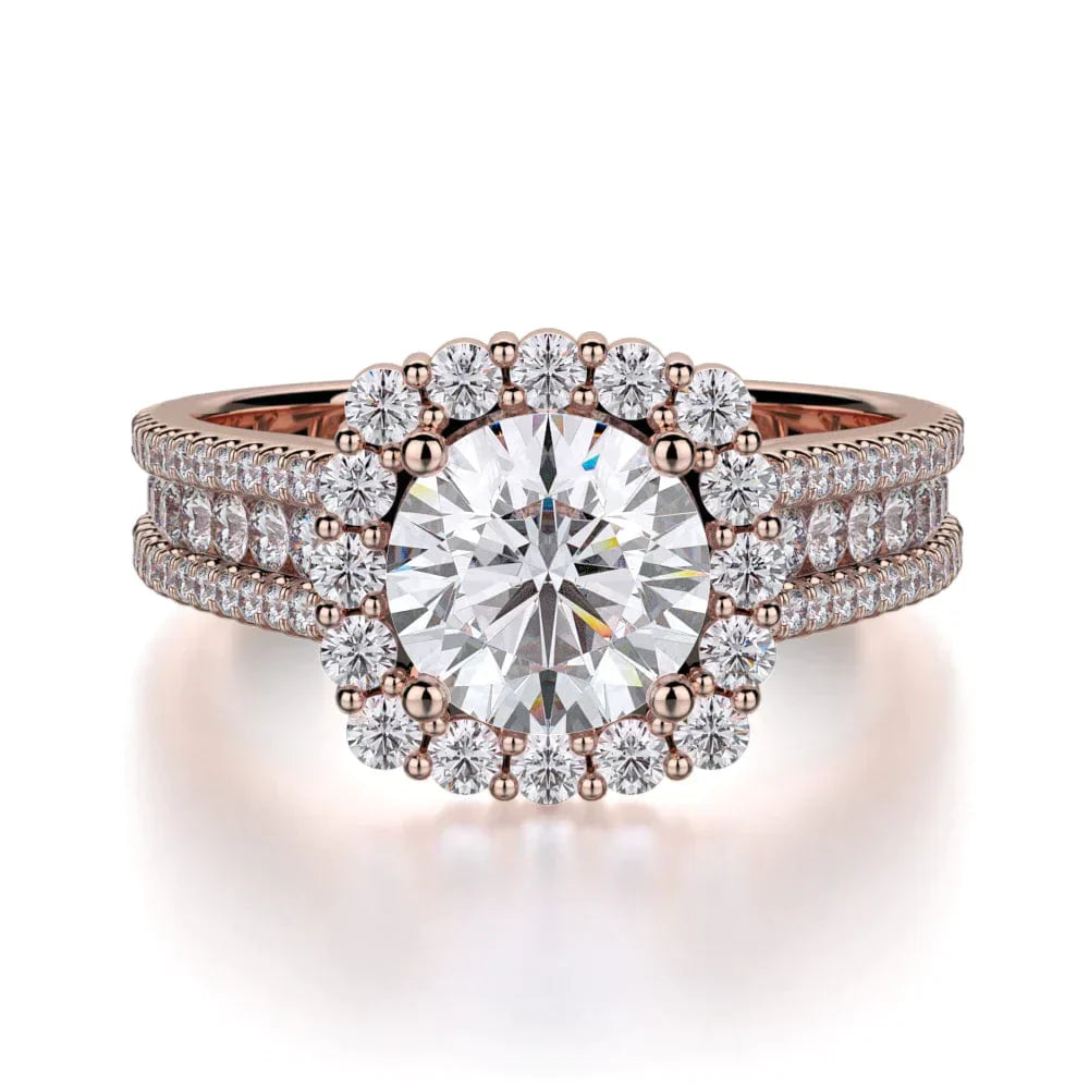 MICHAEL M Engagement Rings 18K Rose Gold Stella R685-1 R685-1RG