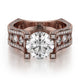 MICHAEL M Engagement Rings 18K Rose Gold Strada R421-2 R421-2RG