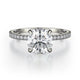 MICHAEL M Engagement Rings 18K White Gold CROWN R706-1.5 Brilliant Round Solitaire R706-1.5WG