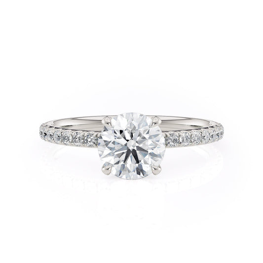 MICHAEL M Engagement Rings 18K White Gold Crown R706-1 Round R706-1WG