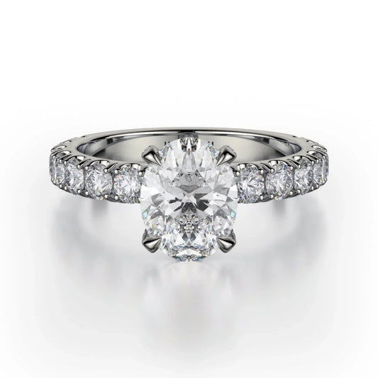 MICHAEL M Engagement Rings 18K White Gold Crown R731-2 R731-2WG