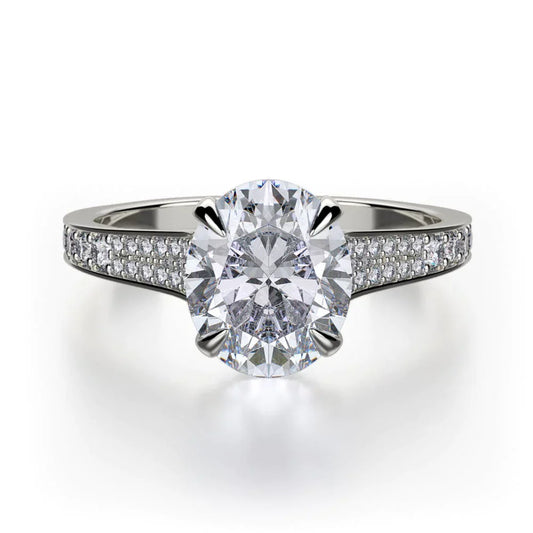 MICHAEL M Engagement Rings 18K White Gold Crown R743-3 R743-3WG