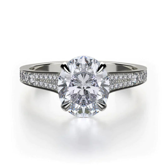 MICHAEL M Engagement Rings 18K White Gold Crown R743-3 R743-3WG
