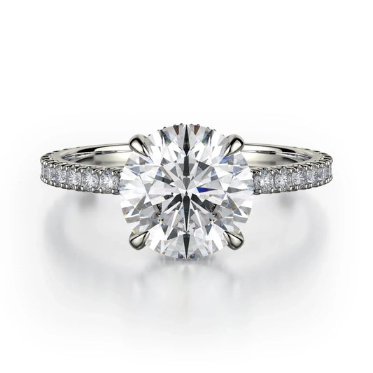 MICHAEL M Engagement Rings 18K White Gold Crown R745-2 R745-2WG