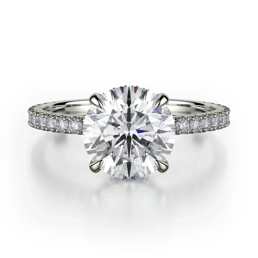 MICHAEL M Engagement Rings 18K White Gold Crown R745-2 R745-2WG