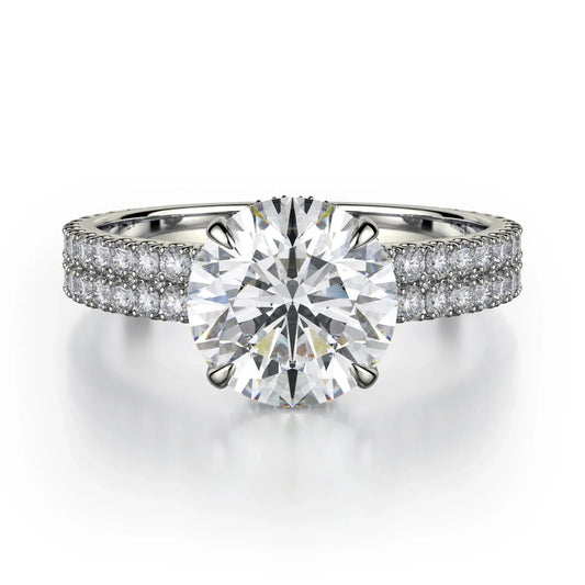 MICHAEL M Engagement Rings 18K White Gold Crown R747-2 R747-2WG