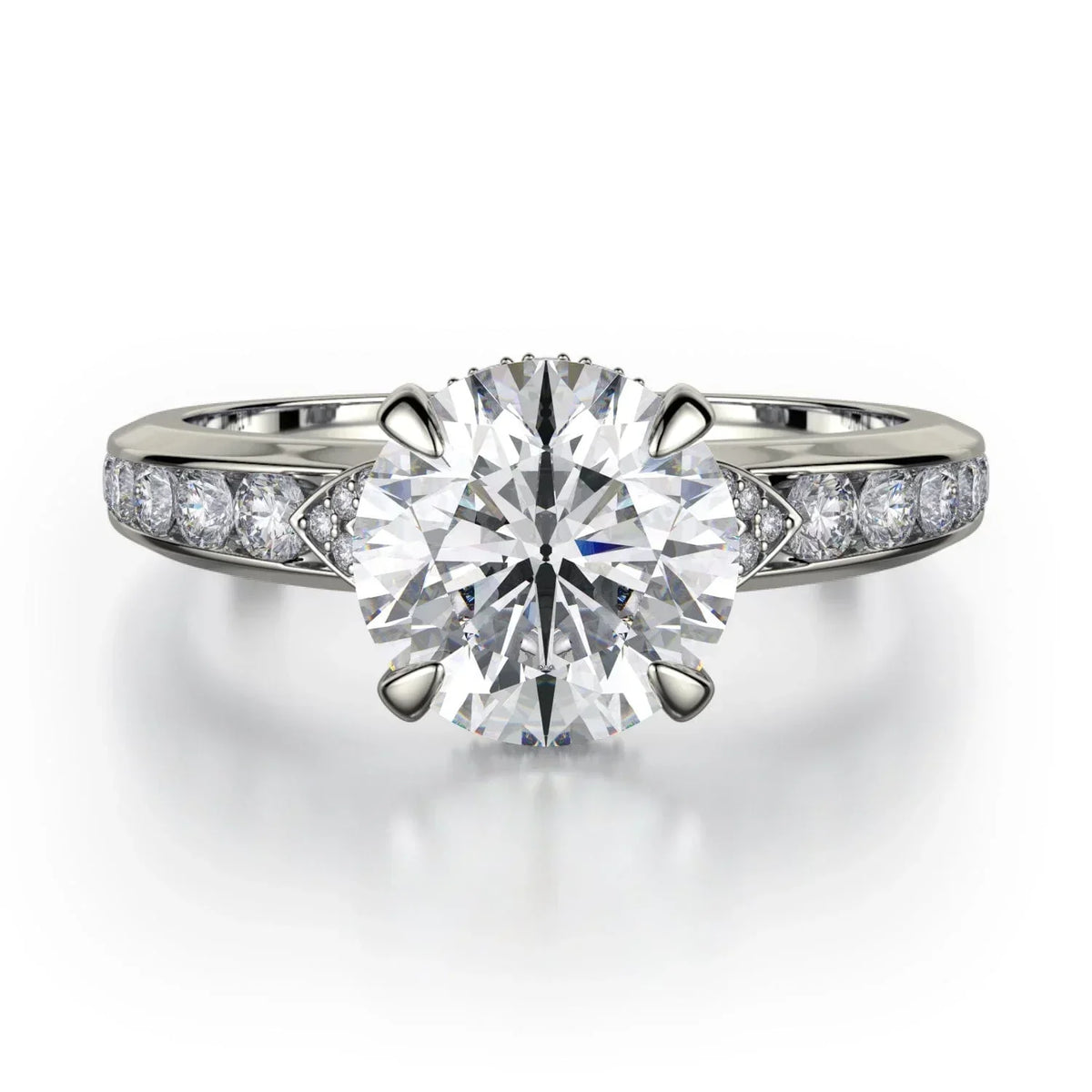 MICHAEL M Engagement Rings 18K White Gold Crown R748-2 R748-2WG