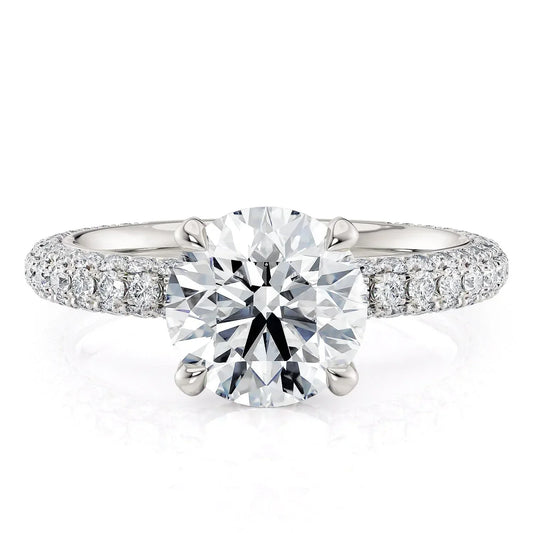 MICHAEL M Engagement Rings 18K White Gold Crown R787-2