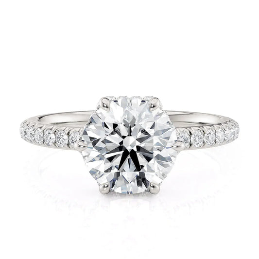 MICHAEL M Engagement Rings 18K White Gold Crown R789-2