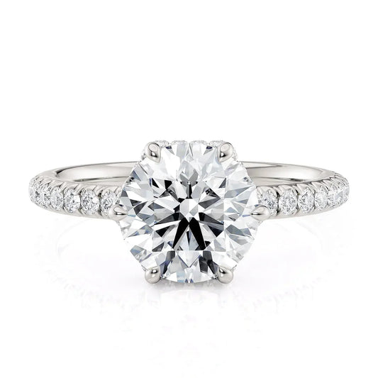 MICHAEL M Engagement Rings 18K White Gold Crown R789-2