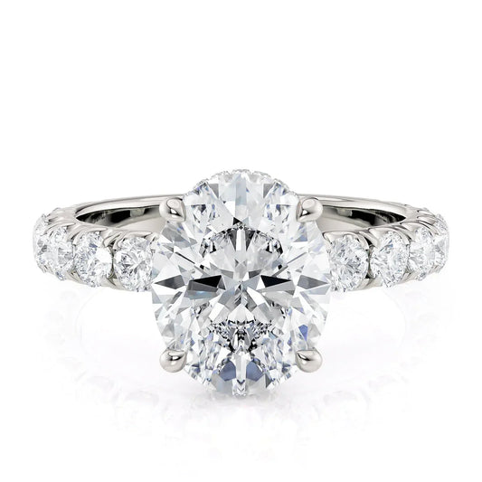 MICHAEL M Engagement Rings 18K White Gold Crown R793-3-OV