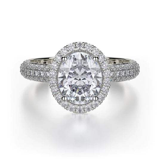 MICHAEL M Engagement Rings 18K White Gold Defined R730-2 R730-2WG