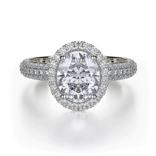 MICHAEL M Engagement Rings 18K White Gold Defined R730-2 R730-2WG
