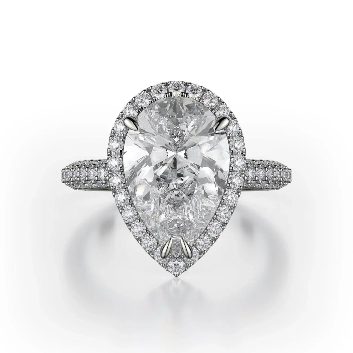 MICHAEL M Engagement Rings 18K White Gold Defined R730-2PR R730-2PR-WG