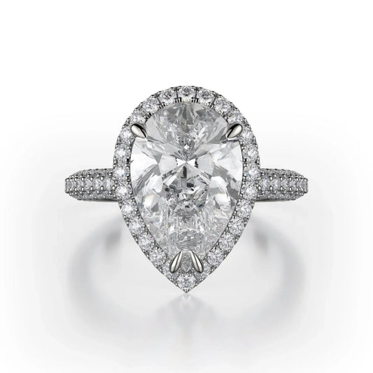MICHAEL M Engagement Rings 18K White Gold Defined R730-2PR R730-2PR-WG
