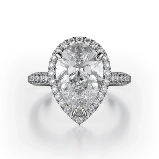 MICHAEL M Engagement Rings 18K White Gold Defined R730-2PR R730-2PR-WG