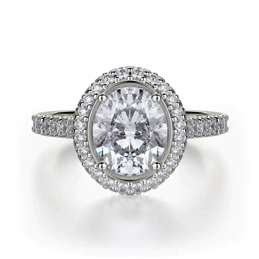 MICHAEL M Engagement Rings 18K White Gold Defined R737-2OV R737-2OVWG