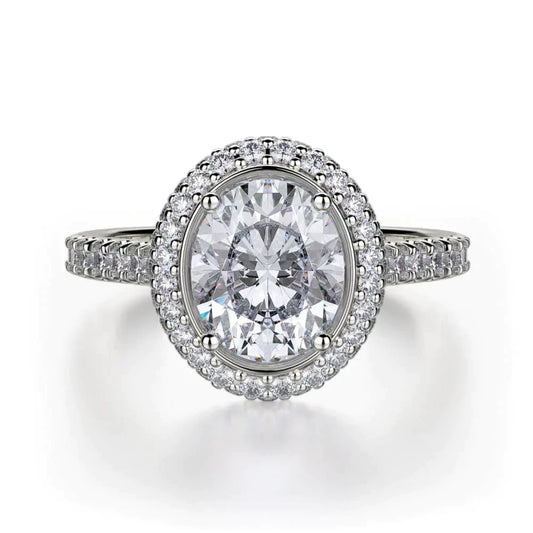 MICHAEL M Engagement Rings 18K White Gold Defined R737-2OV R737-2OVWG
