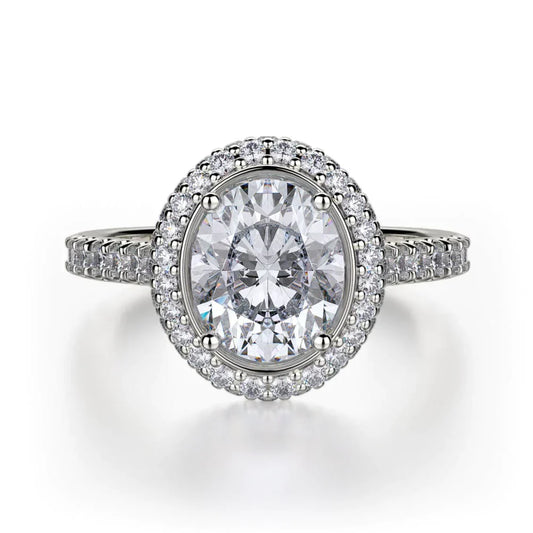 MICHAEL M Engagement Rings 18K White Gold Defined R737-2OV R737-2OVWG