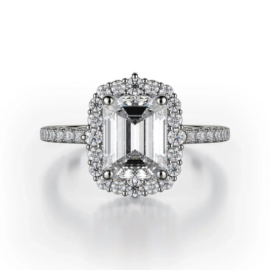 MICHAEL M Engagement Rings 18K White Gold Defined R739-2EM R739-2EM-WG