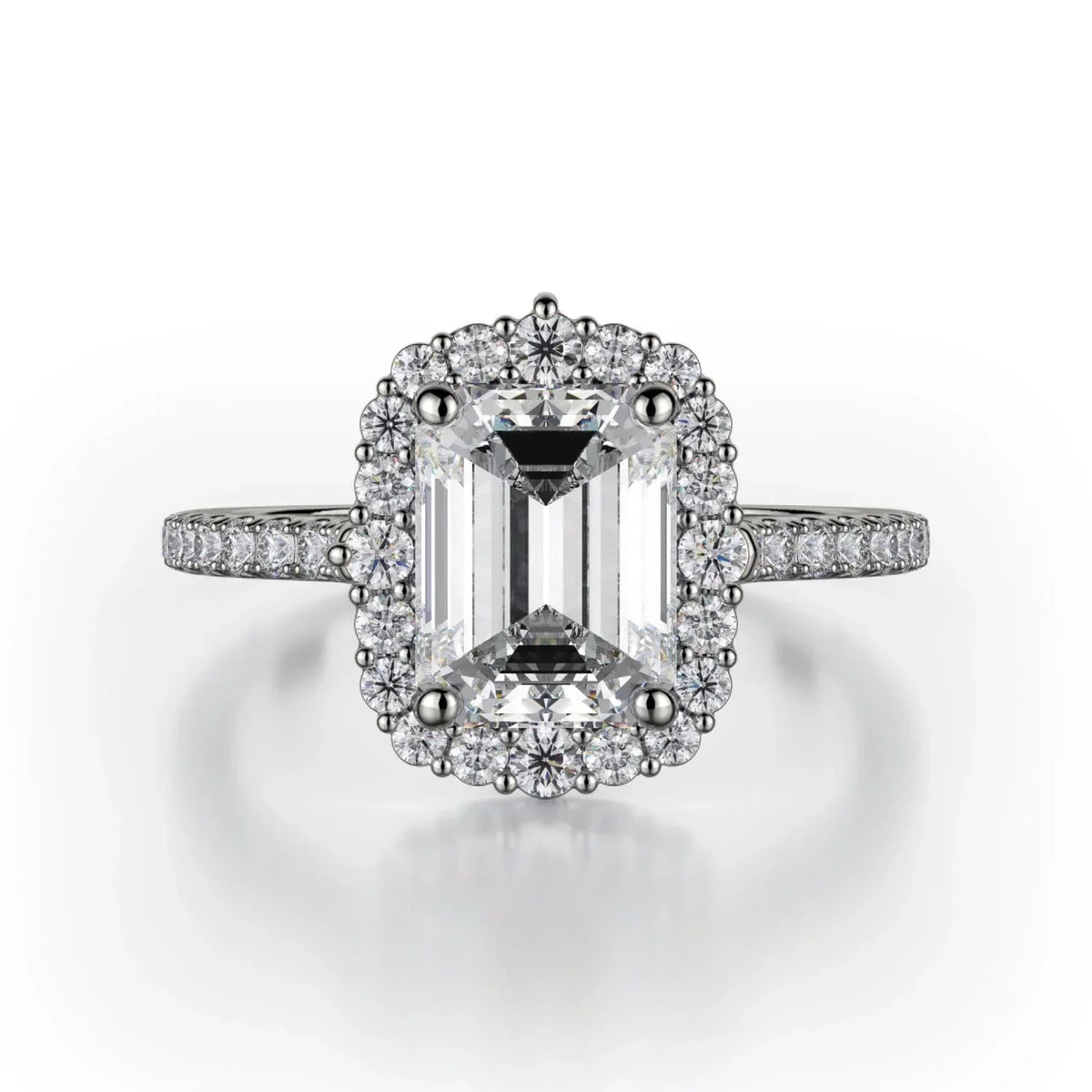 MICHAEL M Engagement Rings 18K White Gold Defined R739-2EM R739-2EM-WG